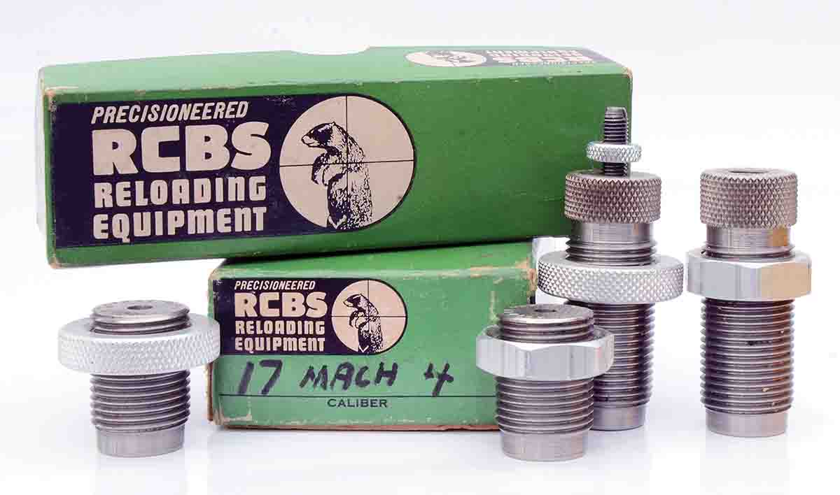 During the 1960s, Vern O’Brien offered RCBS .17 Mach IV case forming and reloading dies with his rifles, and these were included when Layne purchased his rifle from a varmint-shooting friend.